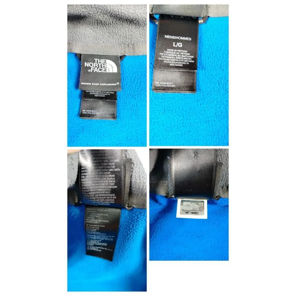 The North Face 1/4 Zip Mens Large Blue Gorpcore Outdoors Hiking Fishing Campcore
